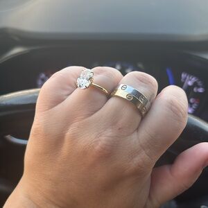 Stainless steel “leve” ring size 8